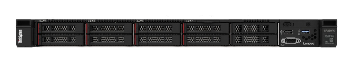 Servidor Lenovo ThinkSystem SR250 V3 1xIntel Xeon 6353P 8C 2.7GHz 65W 1x32GB 2Rx8 RAID 5350-8i PCIe 12Gb Adapter 2x800W