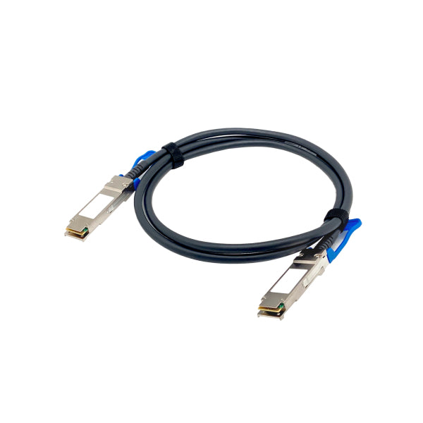 CABLE DE CONEXION DIRECTA QSFP8 DAC DE 1.5 M PARA REDES 100GBE, DISEÑADO PARA CONECTAR DISPOSITIVOS CON PUERTOS QSFP28 COMO NAS Y SWICHES COMPATIBLES MEDIANTE UN ENLACE DE ALTA VELOCIDAD