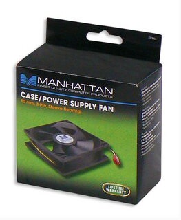 Manhattan 700955 sistema de refrigeración de computadora Gabinete de la computadora Ventilador 8 cm Negro 1 pieza(s)
