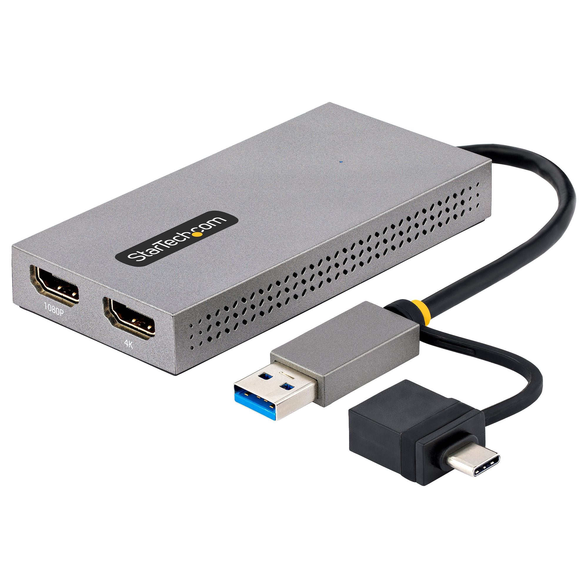 ADAPTADOR DE USB 3.0 A HDMI DOBLE, USB A/C A 2 PANTALLAS HDMI , DONGLE USB-A A C, CABLE DE 11CM, WIN/MAC - STARTECH.COM MOD. 107B-USB-HDMI