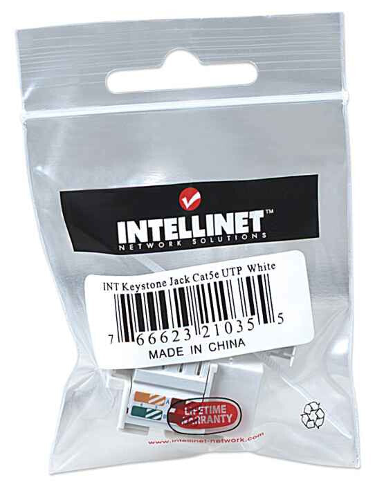 Intellinet JACK RJ45 CAT5E KEYSTONE DE IMPACTO BLANCO