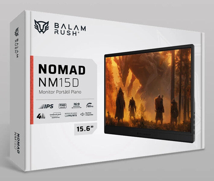 Balam Rush BR-943123 televisor y monitor portátil Negro 39.6 cm (15.6") LCD 1920 x 1080 Pixeles