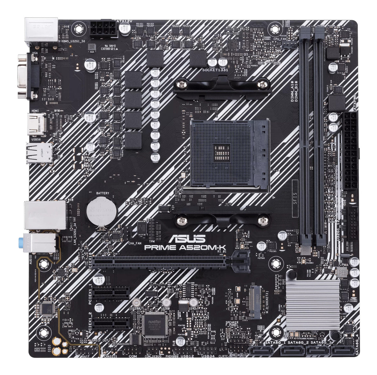 ASUS PRIME A520M-K/CSM placa base AMD A520 Enchufe AM4 Micro ATX