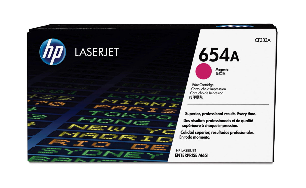 HP Cartucho de tóner original 654A LaserJet magenta