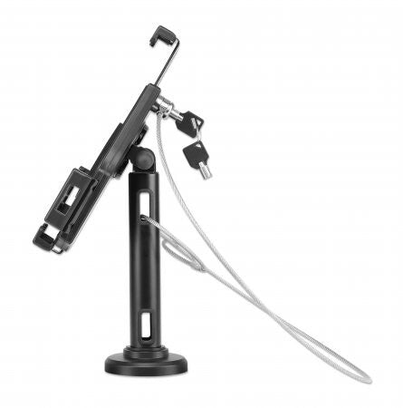 Manhattan Soporte para Tablet o iPad 2 en 1, soporte de escritorio con cerradura y soporte de montaje en pared