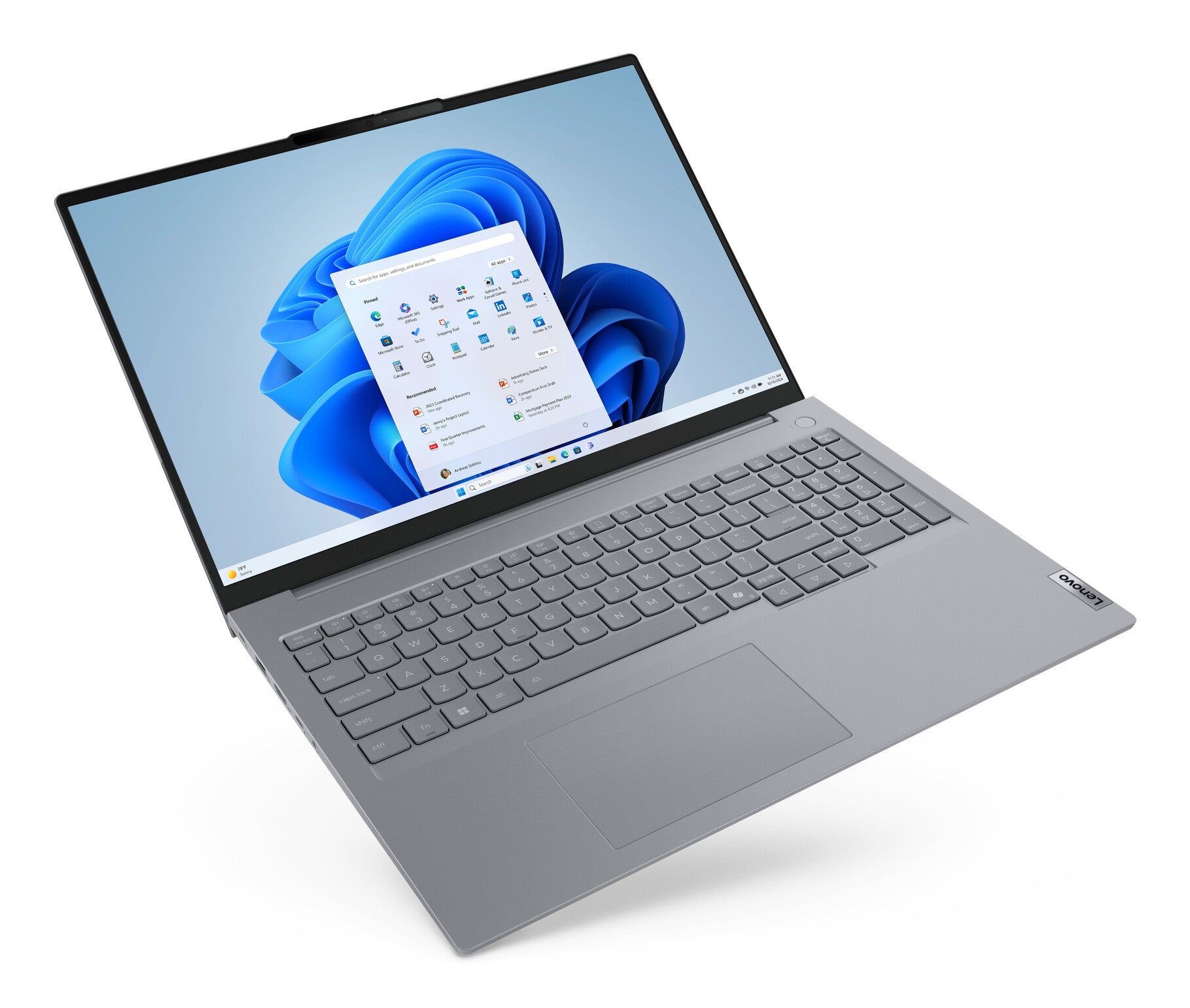 Lenovo ThinkBook 16 G8 IRL Intel Core 5 210H Computadora portátil 40.6 cm (16") WUXGA 16 GB DDR5-SDRAM 512 GB SSD Wi-Fi 6 (802.11ax) Windows 11 Pro Español Gris
