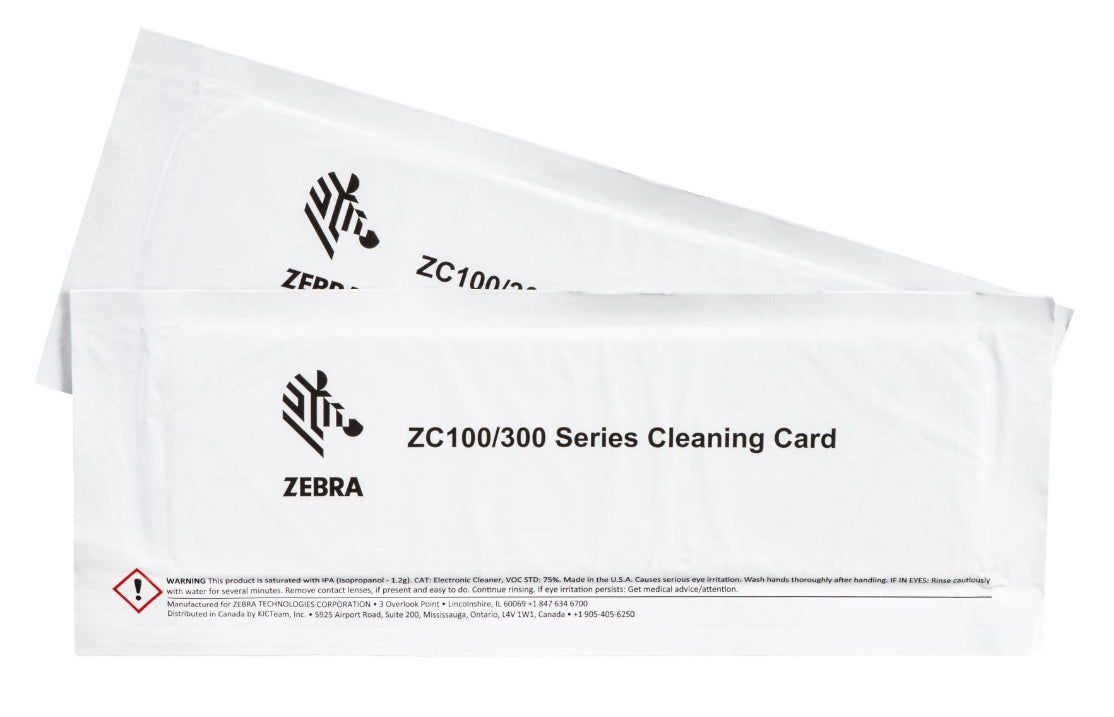 Zebra Cleaning Kit for ZC100/ZC300 Includes 2 Cards