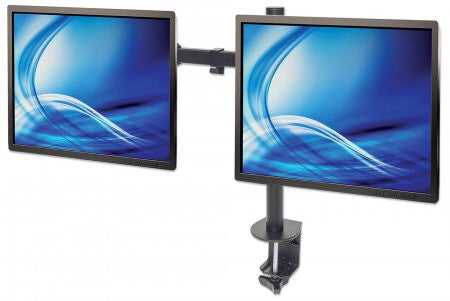 Manhattan Soporte universal para 2 monitores con brazos de doble articulación