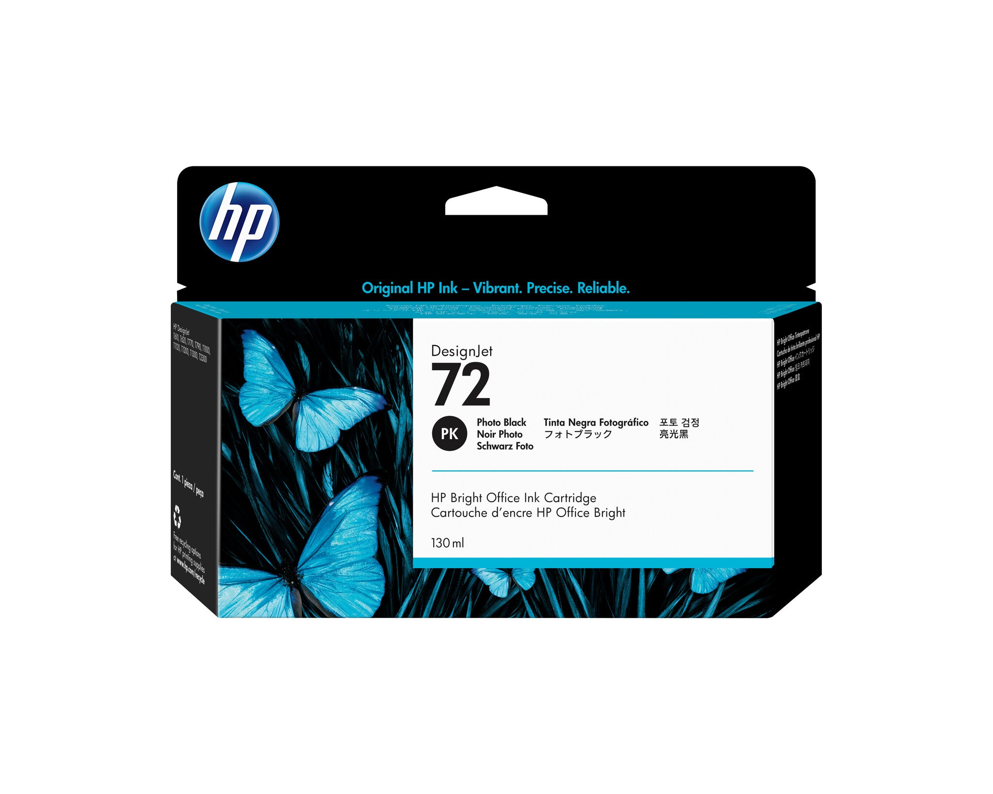 HP Cartucho de tinta DesignJet 72 de 130 ml negro fotográfico