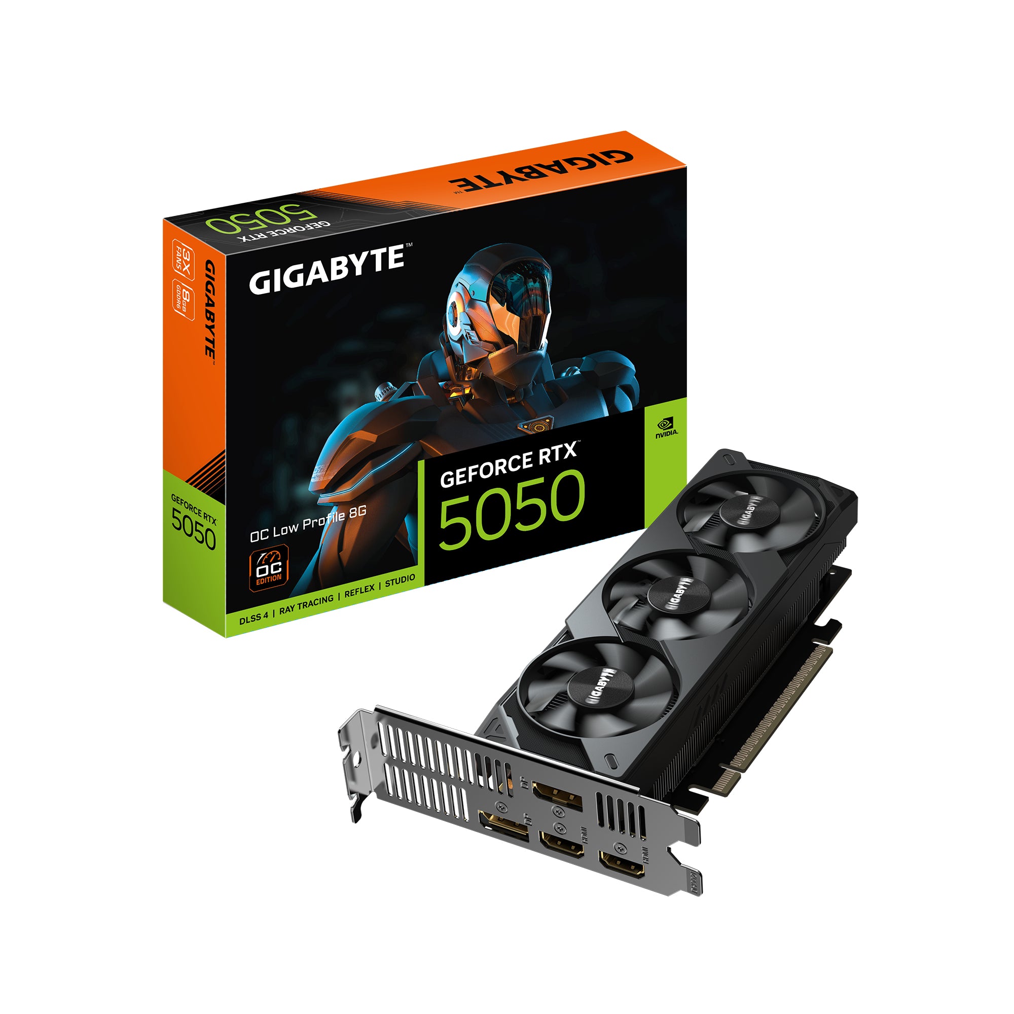 TARJETA DE VIDEO GIGABYTE GV-N5050OC-8GL / RTX 5050 / GDDR6 8 GB / HDMI 2.1 / DP 2.1 / BAJO PERFIL