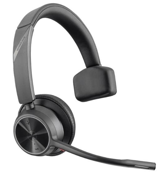 Poly Voyager 4310 UC Wireless On-ear Headset USB-A Bluetooth with Charging Base Black