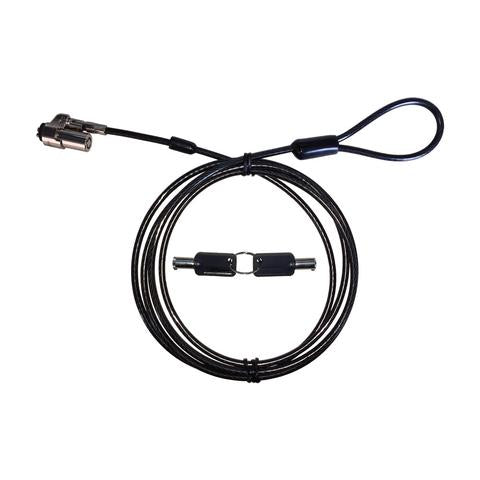 Candado de Seguridad TechZone Ultra Thin Tipo V-Bar 1.8 m Cable Trenzado de Acero Inoxidable con Cubierta de Vinil
