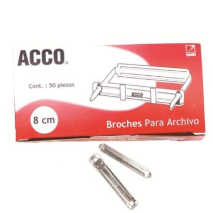 Acco Fastener No. 8, 1580, 50 pcs