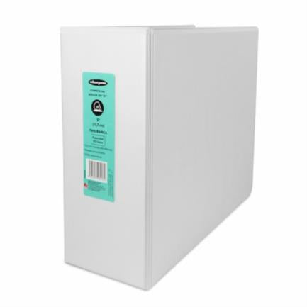 ACCORDING WILSON JONES 386 VINYL D-RING LOOSE-LEAF BINDER 5" DELUXE WHITE PACK OF 8