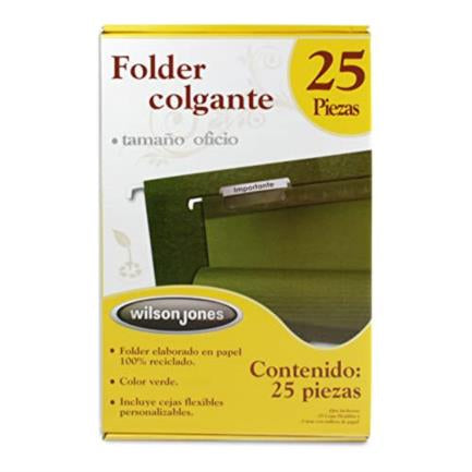 Acco Wilson Jones Traditional Green Legal Size Hanging Folder Box with 25 Units