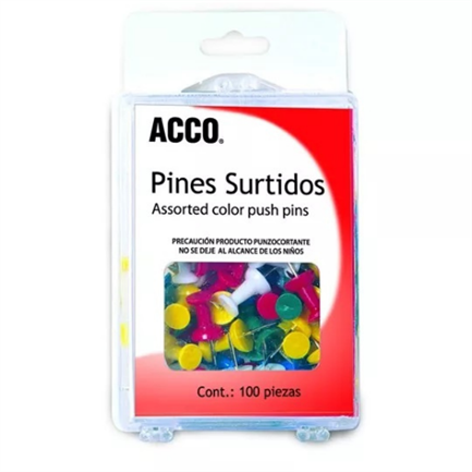 ASSORTED PLASTIC PINS C/100