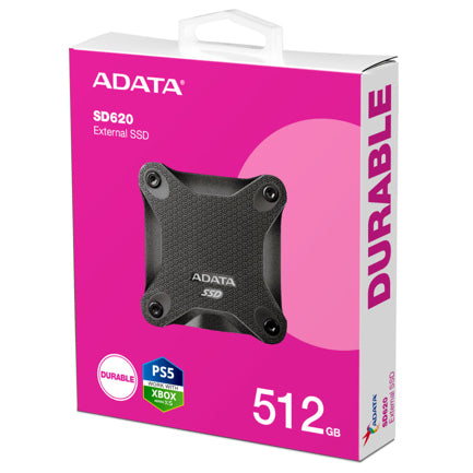 Unidad de Estado Sólido SSD Adata Externo SD620-512G USB 3.2 Gen2 520/460 MBS Lectura/Escritura Negro