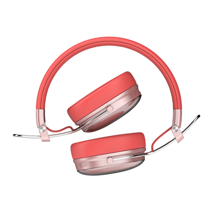Audífonos Inalámbricos Acteck Over Ear Luxe Chic HP710 Recargables Elite Salmon