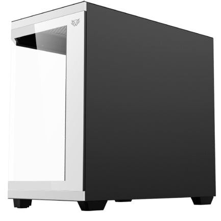 Gabinete Gamer Balam Rush Media Torre Tank Master 9600TB Max MB ATX Ultra Wides/USB-C/USB 3/Audio Fan ARGB Blanco- Negro