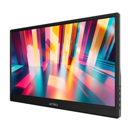 Monitor Acteck 15.6" Portatil Plano IPS LP15Y FHD 60Hz MiniHDMI Base Ajustable Elite Negro