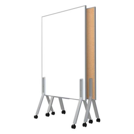 Alfra Nex Mobile Whiteboard Double Surface Whiteboard and Cork 150x110cm