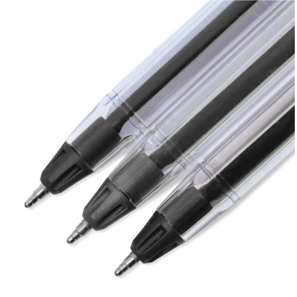 Bolígrafo Azor Pin Point Flow 1.0 mm color negro c/12 pzas