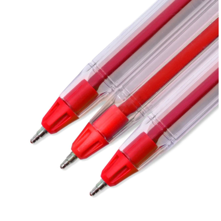 Bolígrafo Azor Pin Point Flow 1.0 mm color rojo c/12 pzas