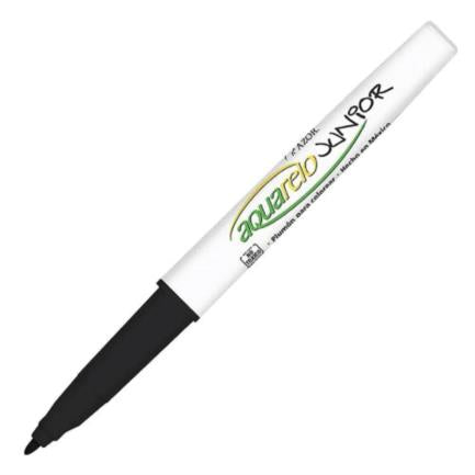 Marcador Aquarelo Junior Punta Fina Color Negro C/12 Pzas