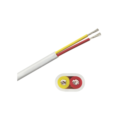 Rollo de cable plano grado marino calibre 16, de 2 conductores (rojo y amarillo) de 500 pies (152.4 m).