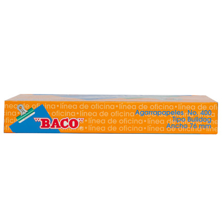 BACO BULL-DOG PAPER CLIP No.400 GREEN 76MM C/12
