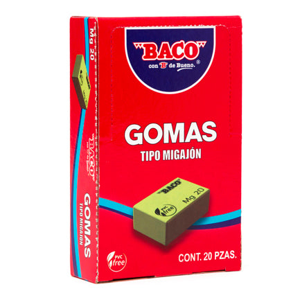 Baco Crumble Eraser MG-20 Box with 20 Units