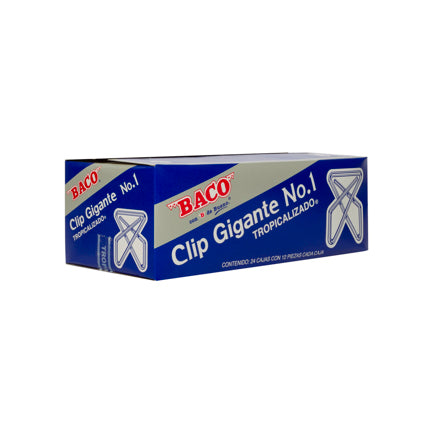 Giant Baco Clip #1 Galvanized Box w/12 clips