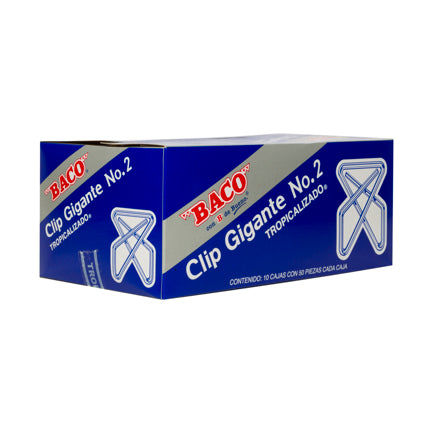 Giant Baco Clip #2 Galvanized Box w/50 Clips