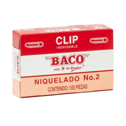Nickel Plated Clip Baco #2 Pack w/10 Boxes w/100 Clips each