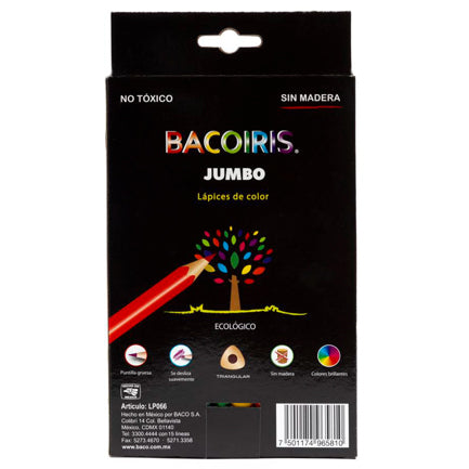 JUMBO TRIANGULAR RAINBOW PENCILS BOX OF 12