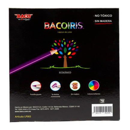 Colores Baco Bacoiris Redondos Colores Surtidos Caja C/24 Pzas
