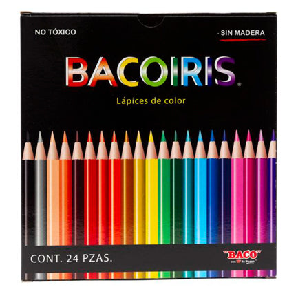 Baco Bacoiris Round Assorted Colors Box of 24 Pieces