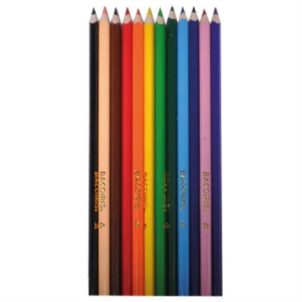 BACOIRIS TRIANGULAR FOLDING COLORED PENCILS C/12 LONG