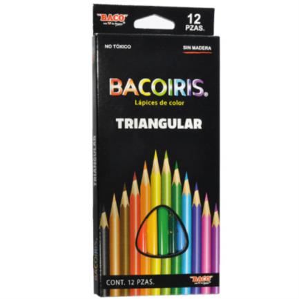 BACOIRIS TRIANGULAR FOLDING COLORED PENCILS C/12 LONG