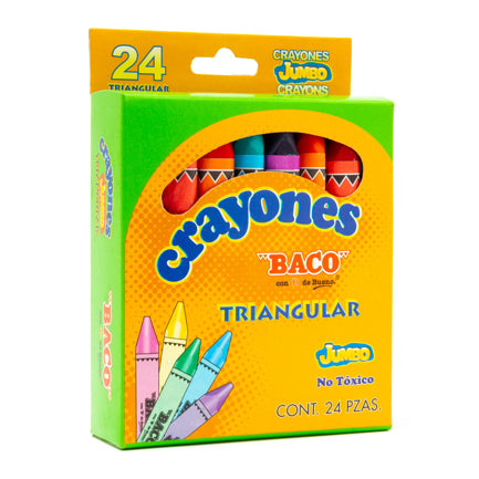 TRIANGULAR JUMBO CRAYON BACO C/24