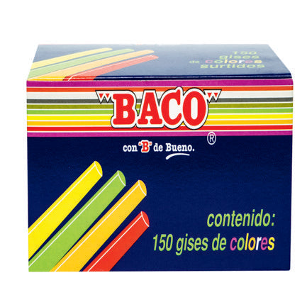 GIS BACO COLORES TIC-150 CAJITA C/150 PIEZAS