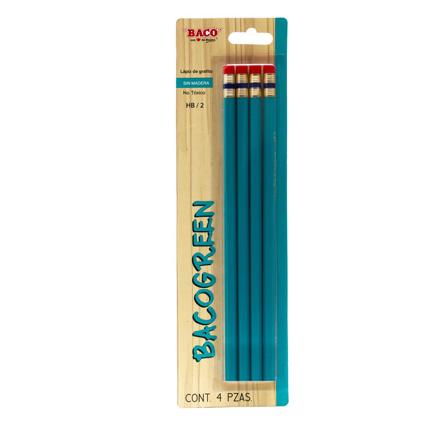 BACOPENCIL EN BLISTER C/4 PZAS  VERDE