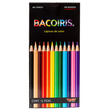 Baco Bacoiris Long Colored Pencils Box with 12 Pieces