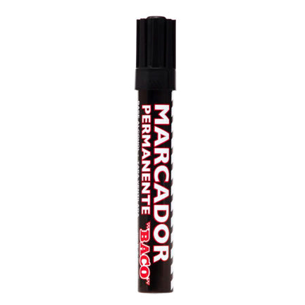BACO PERMANENT MARKER ALUMINUM TUBE BLACK BX/12