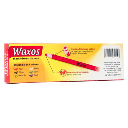 WHITE BACO WAX CRAYON C/12