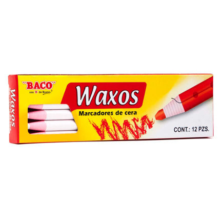WHITE BACO WAX CRAYON C/12