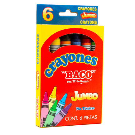 CRAYON BACO ROUND JUMBO BOX W/6