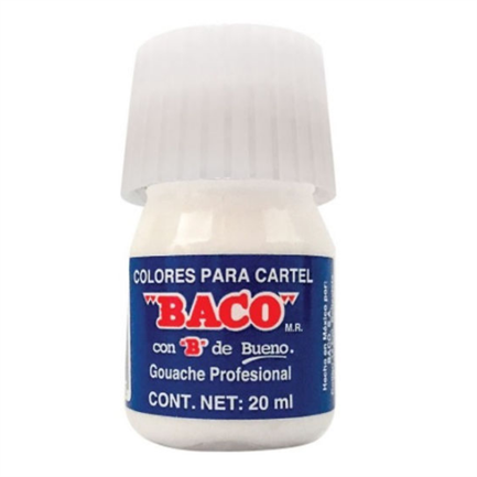 BACO PAINT FOR POSTER 20ML WHITE FOR INKS C/10