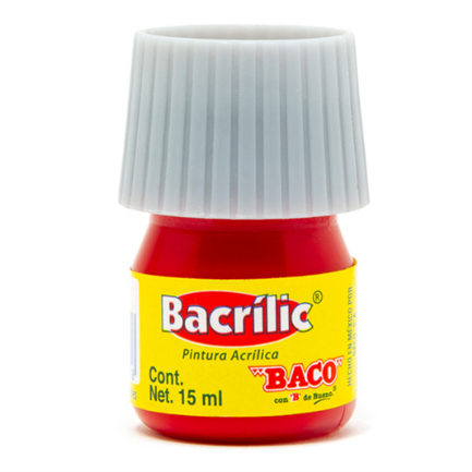 BACO RED ACRYLIC PAINT 15ML PK/10