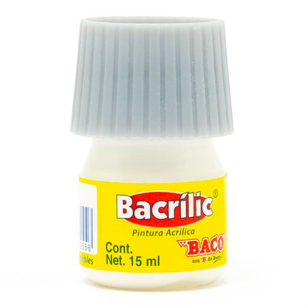 BACO ACRYLIC PAINT WHITE 15ML PK/10